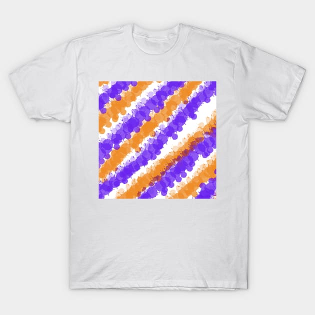 Orange & Purple Bright Splatter T-Shirt by BlakCircleGirl